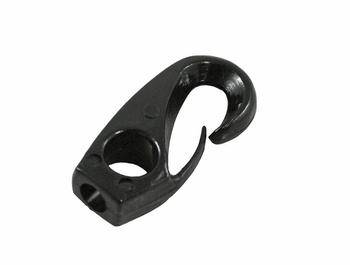 KARABIŃCZYK Z OCZKIEM DO LIN GUMOWYCH 8 MM CZARNY