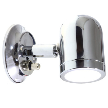 LAMPKA KINKIET LED, 12-24V, 69x115MM, D 50 MM, 3 W, KOLOR SREBRNY