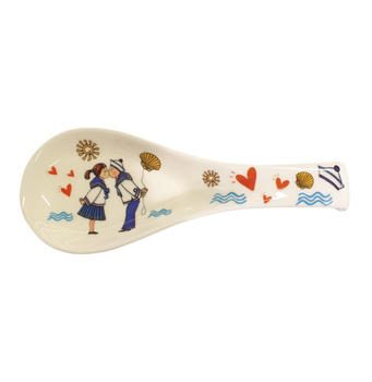 Łyżka dekoracyjna, podstawka kuchenna pod łyżkę Para Morska