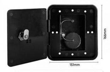 KLAPA WLEWU WODY ZAMYKANA NA KLUCZ CZARNA