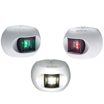 ZESTAW LAMP NAWIGACYJNYCH LED S34 BIAŁA OBUDOWA - LEWA - PRAWA - RUFA