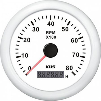 ZEGAR OBROTOMIERZ 0-8000RPM Z MOTOGODZINAMI, 96MM