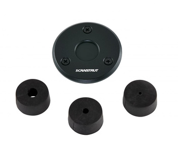 DS-LP-16-BLK Przejście pokładowe aluminiowe płaskie dla wtyczek do 16mm, przew. 2-8mm, czarne