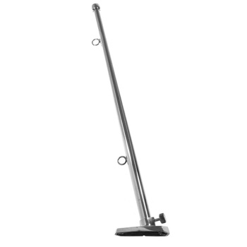 FLAGSZTOK 40CM Z PODSTAWKĄ 70DEG, STAL NIERDZEWNA