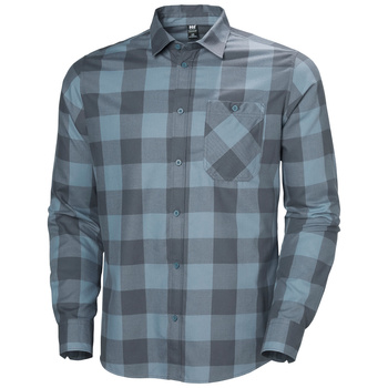 KOSZULA MĘSKA HELLY HANSEN AKER FLANNEL LS SHIRT 63290 WASHED NAVY BUFFALO PLAID-