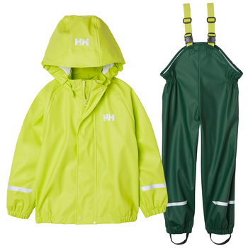 KOMPLET DZIECIĘCY HELLY HANSEN  BERGEN 2.0 PU RAINSET 40510 JUNGLE GREEN