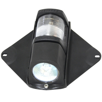 LAMPA NAWIGACYJNA ZESPOLONA MASZTOWA SILNIKOWA Z OŚWIETLENIEM POKŁADU - 12V OBUDOWA CZARNA