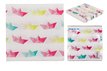 SERWETKI PAPIEROWE 33X33CM ŁÓDKI