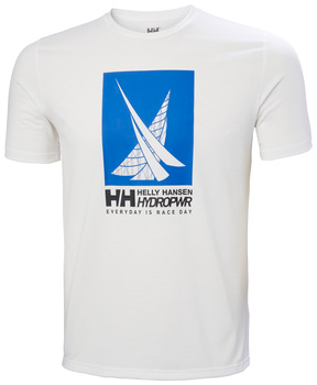 KOSZULKA MĘSKA HELLY HANSEN UPF40+ HP RACE GRAPHIC  34419  WHITE