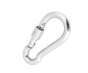 KARABIŃCZYK NIERDZEWNY ZAKRĘCANY 13 MM Z ZABEZPIECZENIEM