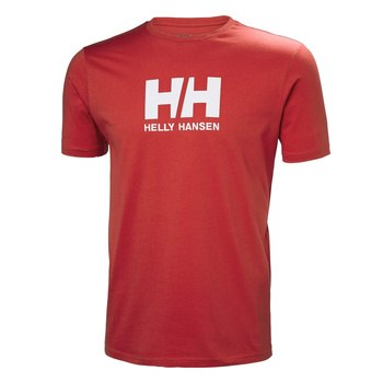 KOSZULKA MĘSKA HELLY HANSEN (33979) LOGO T-SHIRT CZERWONA