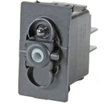 WŁĄCZNIK ROCKER 3 PIN (ON)-OFF, SPST, 1 WHITE LED