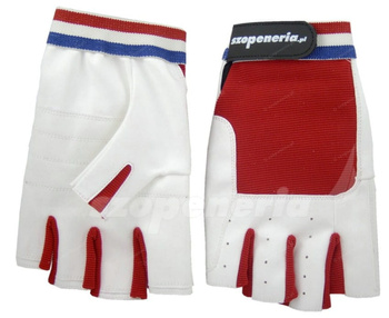 WYPRZEDAŻ RĘKAWICE ŻEGLARSKIE BIAŁO/CZERWONE