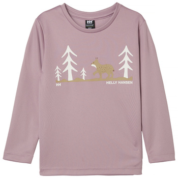 BLUZKA DZIECIĘCA HELLY HANSEN TECH GRAPHIC LS TOP 41118 PURPLE CLAY