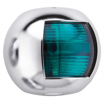 LAMPA NAWIGACYJNA BURTOWA ZIELONA LED - 12V ORSA, OBUDOWA STAL NIERDZEWNA