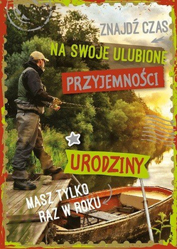 KARNET OKOLICZNOŚCIOWY W DNIU URODZIN DLA WĘDKARZA