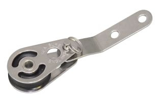 SEA SURE POJEDYNCZY BLOK Z BLASZKĄ MONTAŻOWĄ 25 mm - NA LINĘ 8 mm, WSPORNIK STALOWY PŁASKI