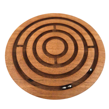 GRA ZRĘCZNOŚCIOWA - KULKI W LABIRYNCIE Z DREWNA 12,5CM