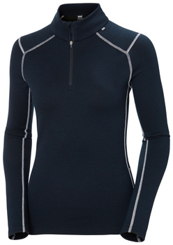BIELIZNA DAMSKA HELLY HANSEN KOSZULKA W LIFA MERINO MIDW 1/2 ZIP (49377)NAVY