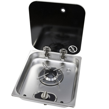 KUCHENKA GAZOWA 1-PALNIKOWA Z POKRYWĄ 322x352