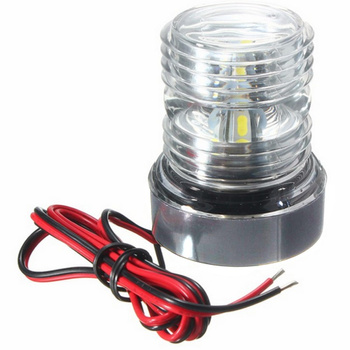 LAMPA NAWIGACYJNA BIAŁA 360 KOTWICZNA LED - 12/24V OBUDOWA NIERDZEWNA