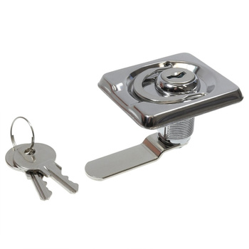 ZAMEK Z KLUCZYKIEM I OSŁONĄ, H25MM, STAL NIERDZEWNA