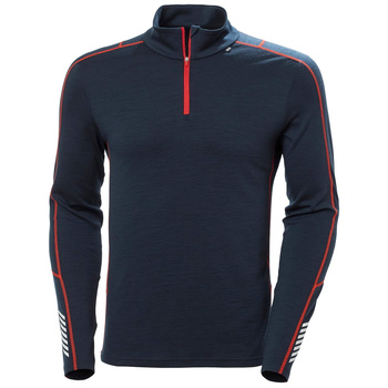 HELLY HANSEN BIELIZNA TERMOAKTYWNA  BLUZKA MĘSKA (49369) LIFA MERINO LIGHTWEIGHT 1/2  ZIP GRANATOWA