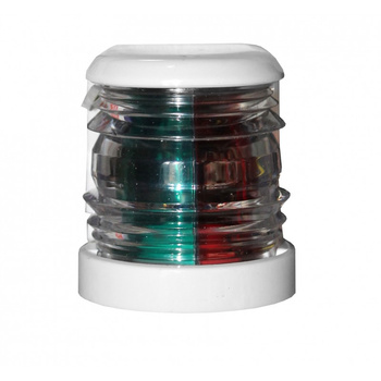 LAMPA NAWIGACYJNA DZIOBOWA DWUSEKTOROWA DO 12m - 12V FAROS OBUDOWA BIAŁA (W)