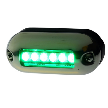 LAMPKA LED PODWODNA, 12V, 9W, 125LM, IP68, KĄT ŚWIECENIA 30°, 90X39MM, KOLOR ZIELONY