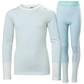 BIELIZNA JUNIOR HELLY HANSEN  LIFA MERINO MIDWEIGHT 49403 LIGHT CYAN