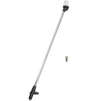 LAMPA NAWIGACYJNA NA MASZCIE 105 CM BIAŁA 360 KOTWICZNE LED - 12V OBUDOWA CZARNA Z GNIAZDEM