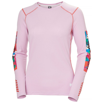 BIELIZNA DAMSKA HELLY HANSEN KOSZULKA  LIFA ACTIVE CREW (49393) CHERRY BLOSSOM APRES PRINT