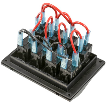 PANEL ELEKTRYCZNY WODOSZCZELNY IP68, 12/24V, 4 ROCKER SWITCH LED