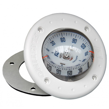 KOMPAS MORSKI PLASTIMO MINI C - OBUDOWA BIAŁA, TARCZA BIAŁA