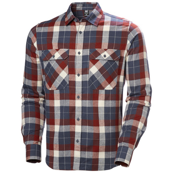 KOSZULA MĘSKA HELLY HANSEN LOKKA FLANNEL LS SHIRT ALPINE FROST BOX STRIPE PL