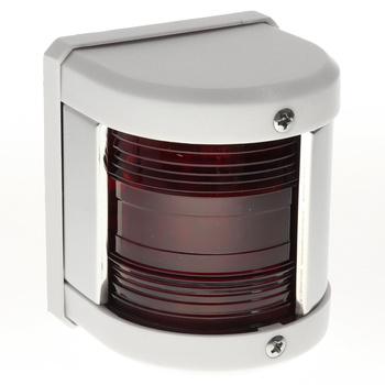 LAMPA NAWIGACYJNA BURTOWA CZERWONA DO 12m LED - 12V CLASSIC OBUDOWA BIAŁA