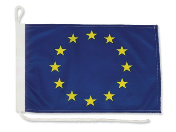 BANDERA UNIA EUROPEJSKA NA JACHT 40x30CM - z pętlą i linką do montażu