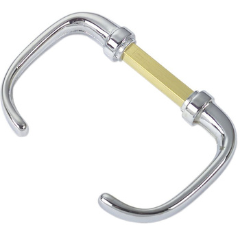 KLAMKA DO DRZWI, PARA 80X35, MOSIĄDZ CHROMOWANY