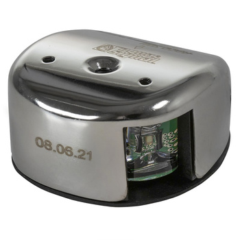 LAMPA NAWIGACYJNA S28 BURTOWA CZERWONA LED - 12V OBUDOWA STAL NIERDZEWNA