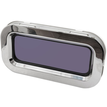 OKNO STAINLESS STEEL ROZMIAR SS1 - NIEOTWIERANE - BIAŁA RAMKA - 191MMX367MM