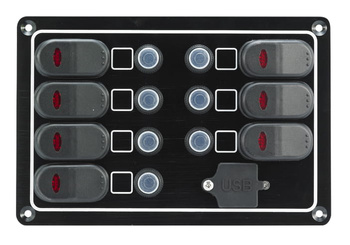 PANEL ELEKTRYCZNY TABLICA ROZDZIELCZA 7 WŁĄCZNIKÓW ŁADOWANIE USB