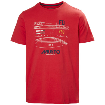 MUSTO KOSZULKA MĘSKA (81182) FLYING DUTCHMAN TEE CZERWONA