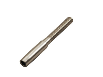 KOŃCÓWKA DO ZAWALCOWANIA LINY 4 MM GWINT PRAWY M6