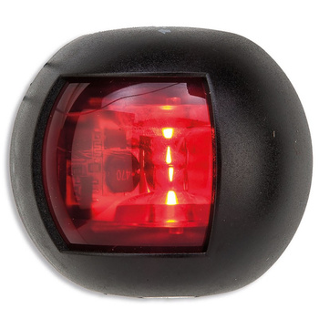 LAMPA NAWIGACYJNA BURTOWA CZERWONA LED - 12/24V ORSA PRO, OBUDOWA CZARNA