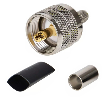 RA353 VHF PL259 Męski wtyk zaciskany (UC1) do kabla koncentrycznego RG-8X Glomeasy