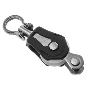 BLOCZEK POJEDYŃCZY Z KRĘTLIKIEM I ZACZEPEM - ROZMIAR 0 - LINA 5MM (W)