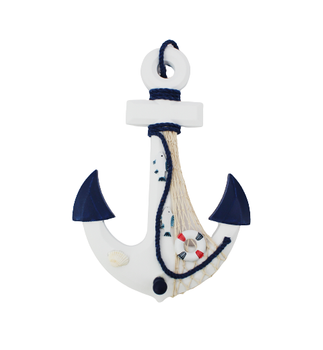 WIESZAK ŚCIENNY KOTWICA  BIAŁA  33CM