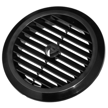 KRATKA WENTYLACYJNA CZARNA, HD-PE, ODPORNA NA UV, D72MM