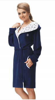 SZLAFROK DAMSKI STER -KOTWICZKI GRANATOWY