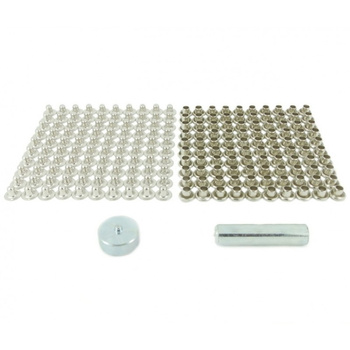 ZESTAW NITY DO TKANIN 7/5mm, MOSIĄDZ NIKLOWANY 100 szt. + ZABIJAK